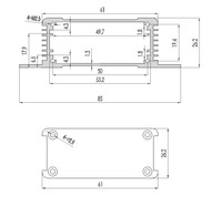 Caja Eléctrica de Aluminio Extruido para Montaje en Pared, Diseño Dividido, Anodizado, con Clasificación IP54, para PCB y Electrónica