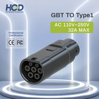 Adaptateur de charge EV HCD 32A GBT vers prise Type1, haute performance, 110V-250V, pour rénovation/mise à niveau