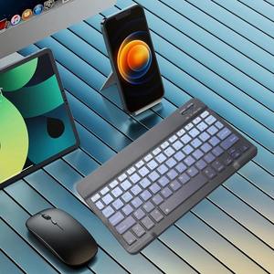 Clavier portable ultra-fin sans fil rechargeable Bluetooth pour ordinateur portable, tablette, smartphone - Product Image 4