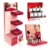 Kunden spezifische moderne tragbare Papp Display Stand für Einzelhandel geschäft Hautpflege Lippenstift Make-up Kosmetik