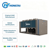 Refroidisseur industriel à vis à air refroidi HTHVAC AirBoost R410A à vitesse variable, certifié T3, pour température ambiante élevée 55°C, moteur économe en énergie