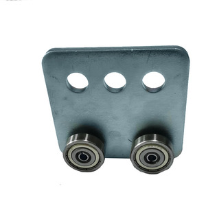 Roue roulante suspendue Acier Double Roue Rail <span class=keywords><strong>Chariot</strong></span> Suspendu Argent Piste Coulissante Rouleau canal roue unistrut <span class=keywords><strong>chariot</strong></span> - Product Image 5