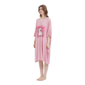 Abito da <span class=keywords><strong>notte</strong></span> stampato personalizzato OEM abbigliamento da <span class=keywords><strong>notte</strong></span> Sexy oversize da donna t-shirt per dormire - Product Image 2