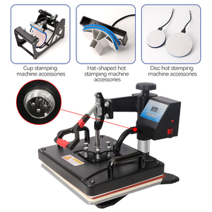 Chất lượng cao Hướng dẫn sử dụng 5 trong 1 combo Máy ép nhiệt cho T-Shirt Túi Mug tấm cơ sở hat ghép hình câu đố - Product Image 4