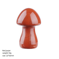 Statues de champignons créatives en pierres précieuses naturelles de 35 mm, sculptées à la main, cristaux de guérison pour la décoration de bureau