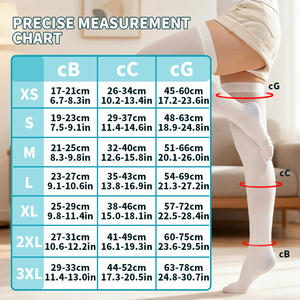 एंटी एम्बिलिज्म स्टॉकिंग खुले पैर की अंगुली में बंद पैर की अंगुली मध्यस्थता चिकित्सा नर्स जांघ उच्च संपीड़न 18mmhg - Product Image 2