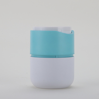 Pot cylindrique sans air en plastique PP de 50g pour crème contour des yeux, avec couvercle à vis, impression sérigraphique et estampage doré, pour usage cosmétique (vente en gros)