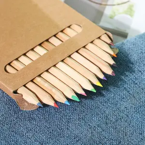 Copllent caixa de papel para lápis natural 12 cores, fabricantes