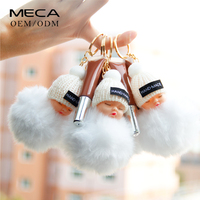 Porte-clés transparent avec logo personnalisé pour enfants, sans logo, de luxe, à réaliser soi-même, porte-clé vegan, liquide, brillant à lèvres, maquillage