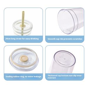 BORGE personalizzato 16oz/450ml monostrato paglia Tritan Tumbler tazza di caffè tazze di succo per tè al latte - Product Image 3