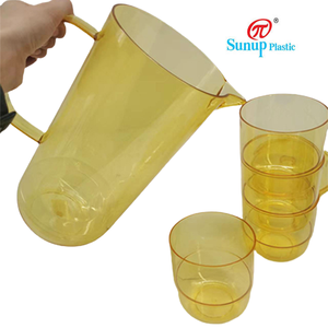 Ketel Air Dingin Teko Air Set Transparan Ruang Tamu Senior Rumah Tangga Kapasitas Besar Plastik Nordic Cangkir Kreatif Lima Potong