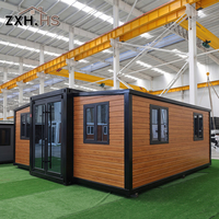 Maison préfabriquée moderne extensible et système d'extension manuel pliable, maison modulaire de luxe pour l'extérieur