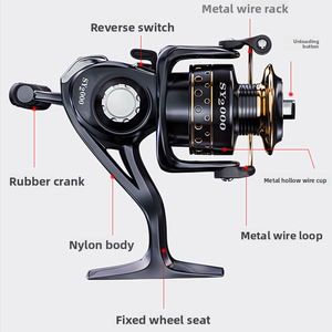 TRY&V OEM <span class=keywords><strong>Moulinet</strong></span> Spinning Métallique Gauche avec Ratio de Transmission 5.21 pour la Pêche en Mer, la Pêche à la Leurre <span class=keywords><strong>Longue</strong></span> Portée et le <span class=keywords><strong>Surfcasting</strong></span> - Product Image 3