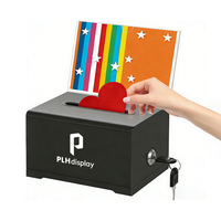 Boîte à urnes en acrylique verrouillable personnalisée pour les votes, les dons, les suggestions, la collecte de fonds, conteneur sécurisé pour la collecte d'argent liquide