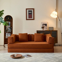 Canapé-lit Chesterfield à compression, ensemble de canapé-lit rectangulaire pliable avec pieds, emballage compact, design moderne