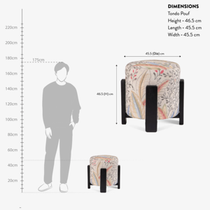 Modern Pouf Ottoman Upholstered Fabric Soft Footrest Stool Floor <b>Seating</b> Furniture Living Room Bedroom Entry Hotel Decor - Product Image 5