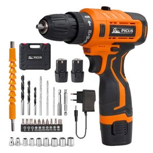 Super Power 12V Portable Power <strong>Drill</strong> Kit Li-ion Battery Electric Cordless Hand <strong>Drill</strong> with Accessories Plastic <strong>Box</strong> - Product Image 1