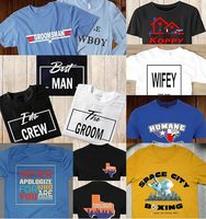 T-shirts personnalisés pour femmes avec impression en relief, 100 % coton, avec logo brodé pour hommes, impression sur les deux côtés (avant et arrière), 300 g/m², faible MOQ