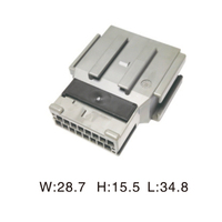 Conector automotriz de plástico eléctrico, conector automático de arnés de cables hembra, 2 unidades