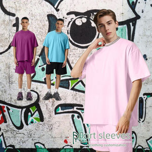 Camiseta de Verano Personalizada Estilo Americano, 260G, Doble Hilo, Corte Recto, Manga Corta, Diseño en Blanco, 100% Algodón - Product Image 2