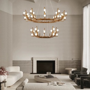 Modern Minimalist Japanese Style <strong>Stag</strong> Horn Chandelier Nordic Style Wood Tree Branch <strong>Lamp</strong> for Living Pendant Lights - Product Image 2