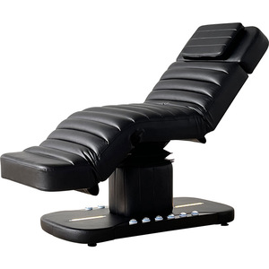 Table de massage électrique professionnelle, robuste (320 kg), avec commande au pied et éclairage LED, fauteuil de spa facial réglable - Product Image 5