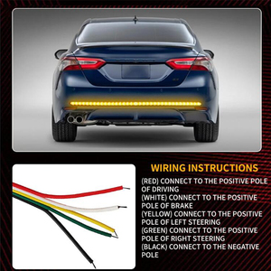Luz de señal de giro de freno de coche de 12V y 48/60 pulgadas, tira de lámpara de advertencia LED para camioneta, luces traseras de marcha atrás, doble Flash - Product Image 5