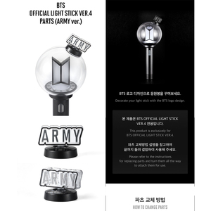 Light Stick Oficial de BTS Versión 4, Versión Army, Material de Plástico y Papel, Música Pop Coreana para Niños - Product Image 2