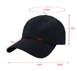 Gorra de Béisbol de Algodón de 6 Paneles con Logotipo Personalizado, Ajustable, Unisex, de Color Sólido, Informal, para Adultos - Product Image 2