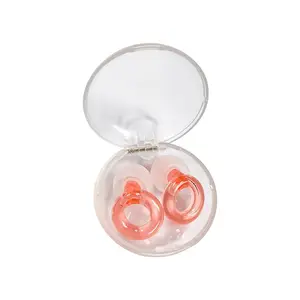 ANT5PPE Transparent Noise Cancelling Waterproof Reusable Single Ring Swimming Earplugs for Hear Protection