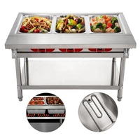 Service personnalisé individualiséPropane/gaz en acier inoxydable 201/304/316 Bain-marie/Comptoir de chauffe-aliments/Table à vapeur