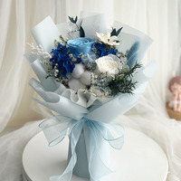 Hochwertige echte natürliche getrocknete Blumenstrauß konservierte Blume Rose Bouquet De Fleurs für Lehrer Tag Geschenk Abschluss Dekor