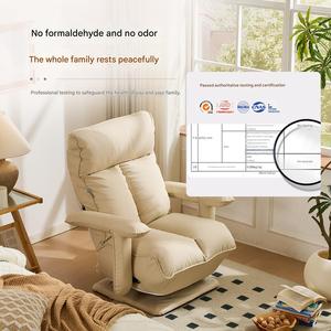 Fauteuil d'appoint moderne ergonomique Kino en cuir imperméable anti-griffures avec accoudoirs imbriqués et pivotant pour chambre et hôtel - Product Image 5