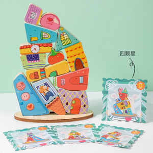 Unisex Đầy Màu Sắc Gỗ Xếp Chồng Đồ Chơi Thiết Lập Mềm Khối Xây Dựng Tự Làm Mô Hình Giáo Dục Xây Dựng Khối Cho Bé Trai Cô Gái - Product Image 5