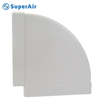 Systèmes de conduits d'air plats rectangulaires en PVC Conduit horizontal 45 degrés 90 degrés