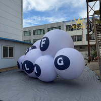 Ballon nuage gonflable de 6 m de long pour la décoration de scène, combinaison de ballons gonflables avec lettres pour les activités sportives