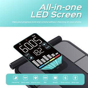 <span class=keywords><strong>Balance</strong></span> corporelle numérique intelligente Welland avec 8 électrodes et impression de rapport personnalisée pour usage domestique avec application <span class=keywords><strong>connectée</strong></span> - Product Image 2