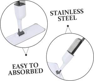 ไม้ถูพื้นแบบฉีดน้ำสำหรับใช้ในบ้าน ขายส่ง ผ้าไมโครไฟเบอร์ทำความสะอาดแบบไม่ต้องใช้มือ สำหรับพื้น หน้าต่าง บ้าน ห้องครัว - Product Image 3