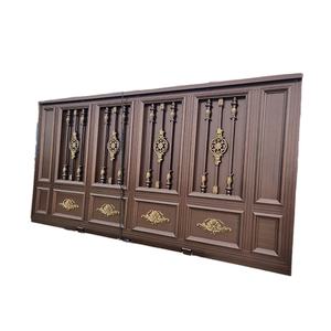 見栄えの良い黒色のアルミニウム製自動スイング＆スライド式門扉（屋外入口・外観デザイン用） - Product Image 1