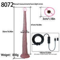 Plug anal en silicone de 19,68'' avec 8 lumières LED, caméra endoscopique, application intelligente, visualisation en temps réel, gode, étanche IP6, jouets sexuels