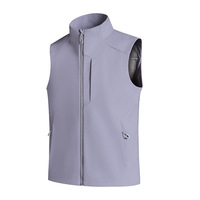 Gilet sans manches de sport décontracté en softshell à col montant avec logo personnalisé de haute qualité pour fabricant OEM
