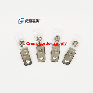 YIWANG Factory Supply Card <strong>Clips</strong> Holder Badge ID <strong>Clip</strong> Metal ID <strong>Clip</strong> Findings with Clear PVC Straps - Product Image 4