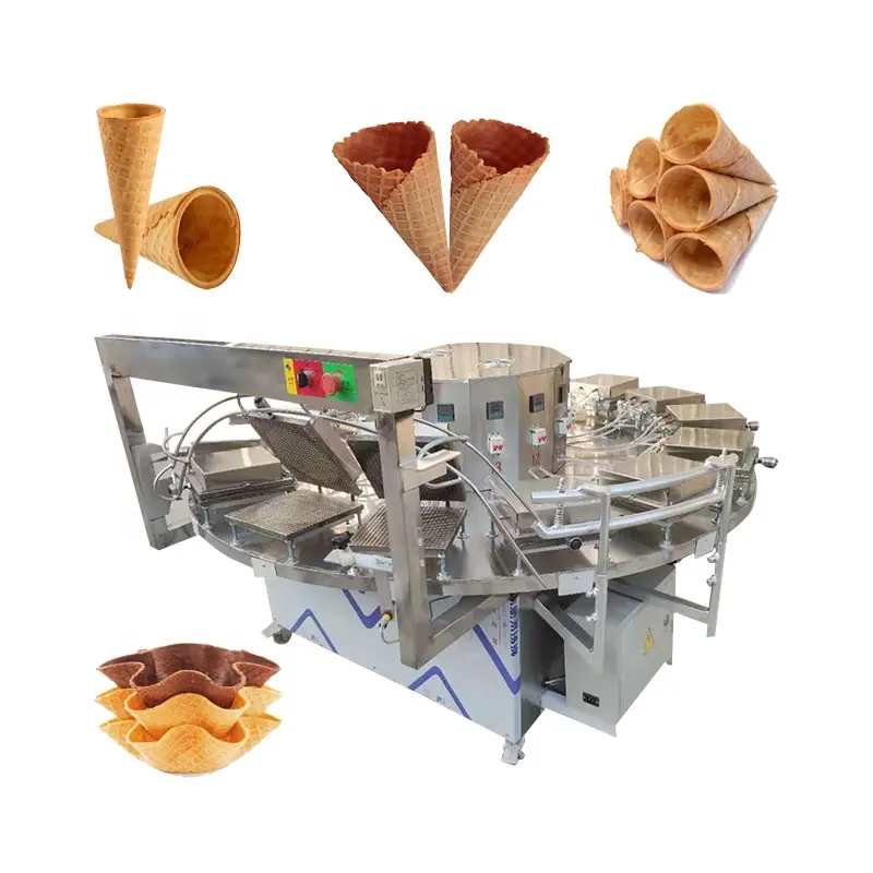 기계를 형성하는 설탕 웨이퍼 아이스크림 콘 굽기 기계를 만드는 자동적인 아이스크림 와플 콘 제작자