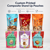 Sachet Doypack Composé Personnalisé Imprimé de Qualité Alimentaire Recyclable pour Emballage de Conserves, Nouilles, Noix, Fruits Secs, Biscuits et Snacks