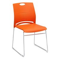 Chaise de bureau empilable moderne avec coussin, base en métal, chaise de formation et de réunion colorée pour salle de conférence et de séminaire