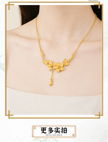 Collier chaîne à pampilles en imitation or pour femme, collier polyvalent en or de sable vietnamien