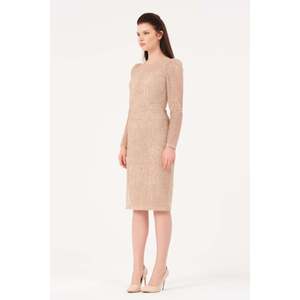 Robe décontractée élégante pour femme DANS, couleur vison, motif uni, coupe confortable, disponible en tailles européennes 38-42 - Product Image 2