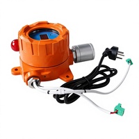 Detector de Gas Inflamable Independiente Naranja, Analizador de Gas Combustible (Metano, Propano) con Alarma Audible y Visual de Aleación de Aluminio