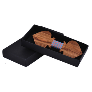 <span class=keywords><strong>Noeud</strong></span> <span class=keywords><strong>papillon</strong></span> élastique en <span class=keywords><strong>bois</strong></span> avec cœur de pêche pour hommes au design unique avec boîte - Product Image 3