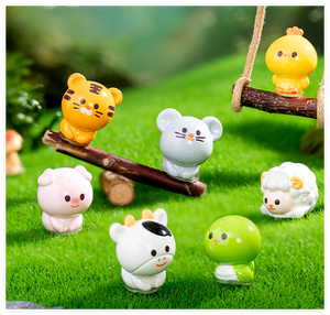 ของขวัญเล็กๆน้อยๆ น่ารักๆ ลายการ์ตูนตรุษจีน ตุ๊กตา 3 มิติ รูปงู กระต่าย วัว ลิง เสือ ของตกแต่งรูปสัตว์ประจำปีนักษัตร ทำจากเรซิ่น ของเล่นเด็ก งานฝีมือ ของประดับตกแต่ง - Product Image 6